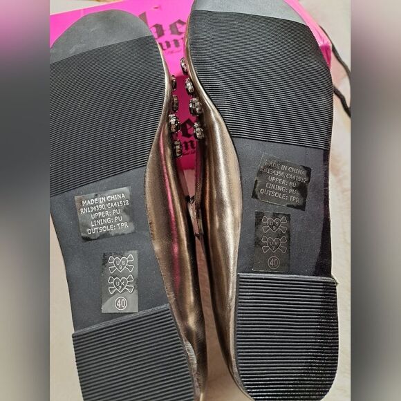 NIB Abbey Dawn Pewter Tough Crowd Flats - Picture 7 of 8